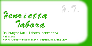 henrietta tabora business card